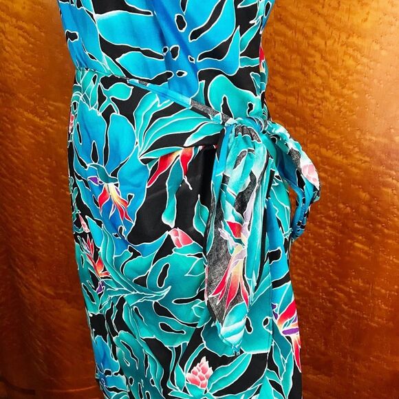 HILO HATTIE 80’s Vintage Pinup Sarong Sundress L - Picture 12 of 15